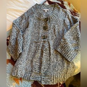 Croft & Barrow Womens grey cardigan button up size large